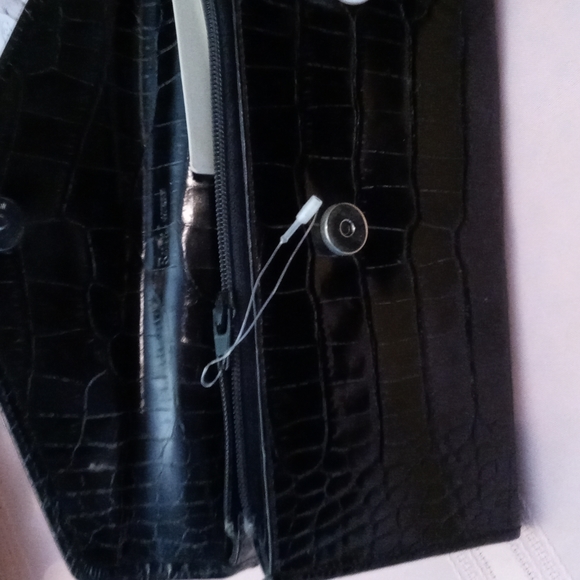 Vintage Polo Ralph Lauren croco embossed leather clutch/makeup bag - Picture 7 of 10